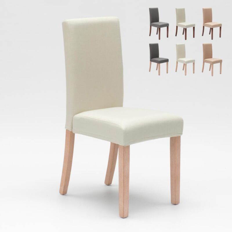 

Ahd Amazing Home Design - Silla de madera acolchada estilo henriksdal para cocina comedor Comfort | Shabby Blanco