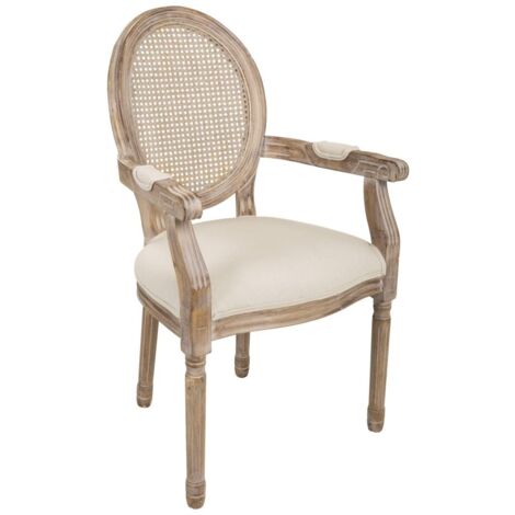 Silla de madera beige 55x46x96 cm