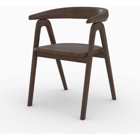 Silla de madera de hevea oscura - Hawa