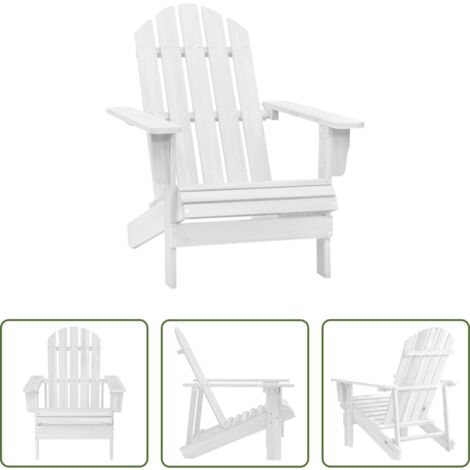 Silla de madera -  Silla de jardín de madera blanca