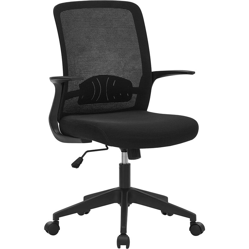 

Songmics - Silla de malla, Silla de oficina, Giratoria, Altura ajustable, Mecanismo de inclinación, Asiento y respaldo de malla transpirable, para