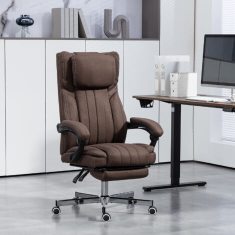 Silla de Masaje con 6 Puntos de Masaje con Altura Ajustable Control Remoto Reposapiés y Reposacabezas Marrón Oscuro