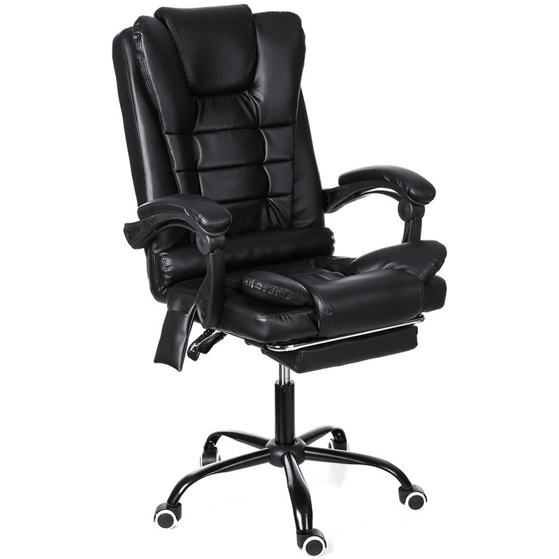 

Silla de Masaje 82*37*58cm, Silla Ergonómica de Ordenador Racing Reclinable 135 ° para Estudio, Sala con Reposapiés