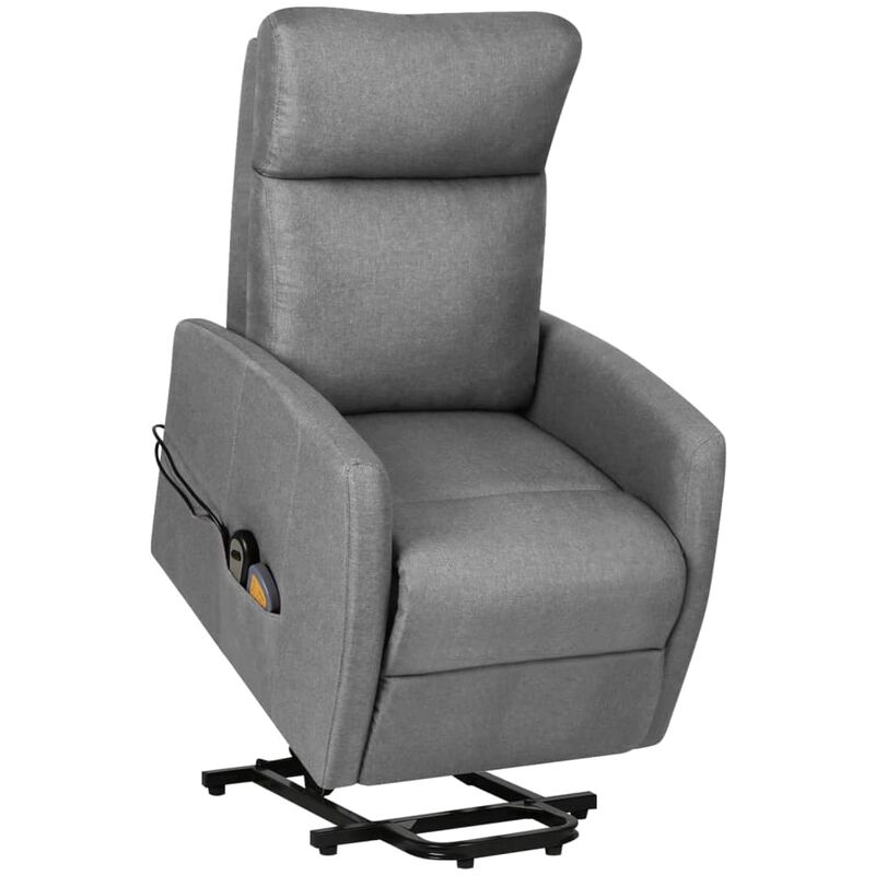 

Silla de masaje reclinable de pie de tela gris claro