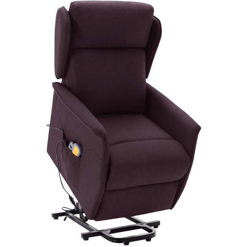 

Silla de masaje reclinable de pie de tela morado