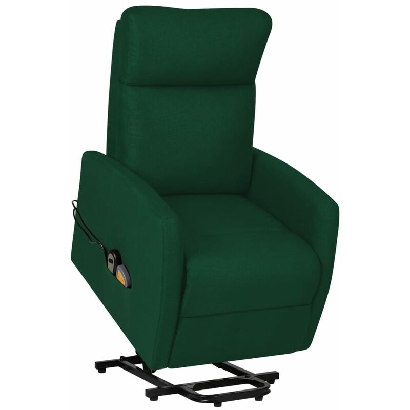 

Silla de masaje reclinable de pie de tela verde oscura