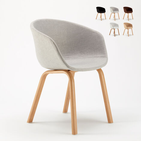 Silla de Metal Madera y Tejido para Cocina Bar Diseño Nórdico Komoda