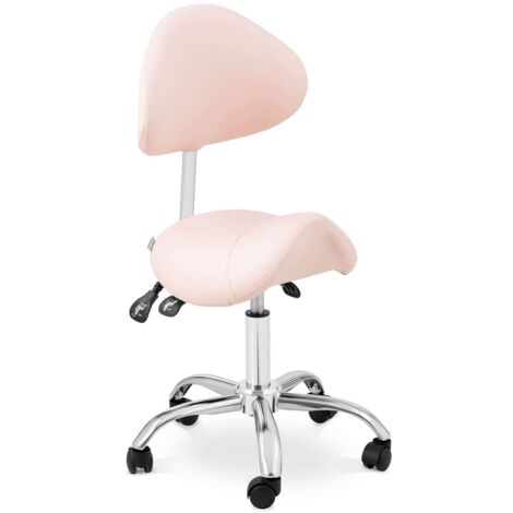 Silla de montar para caballo, asiento y respaldo regulables en altura rosa plata 140007868