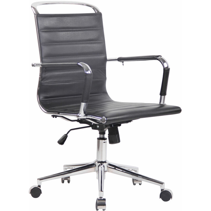 

Silla De Oficina Barton Negro Cuero auténtico