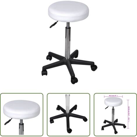 Silla de oficina blanca -  Taburete de oficina blanco