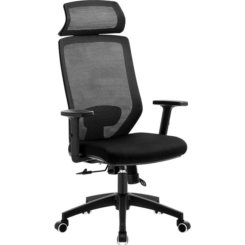 

Sillón de oficina CLAYTON, negro, malla y tejido negro