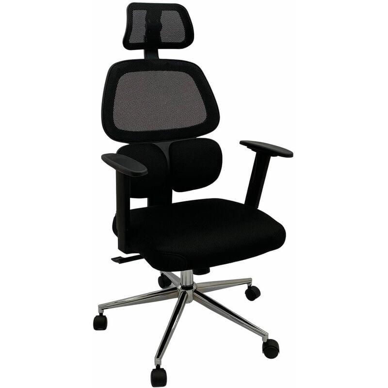 

Silla de Oficina con Cabecero Astan Hogar Negro