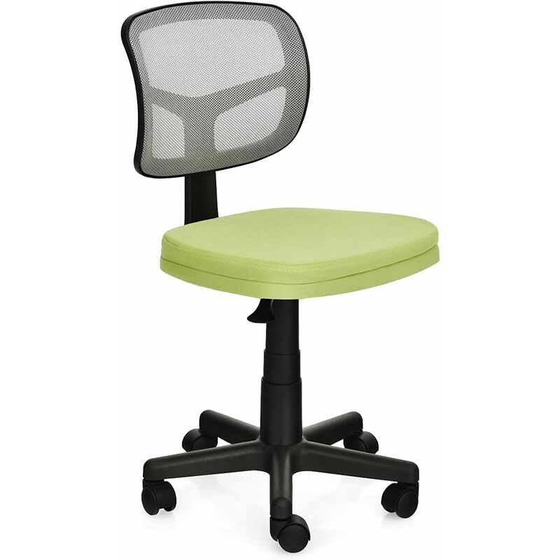 

Silla de Oficina con Respaldo Bajo Taburete Giratoria para Ordenador Altura Ajustable Asiento Tapizado para Oficina Hogar Estudio (Amarillo Verde)