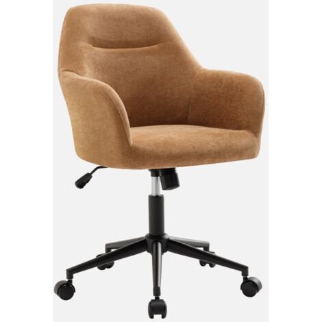 Silla de oficina con ruedas ajustable metal y tela