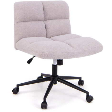 Silla de oficina con ruedas altura regulable 73 x 69 x 79-87 cm confort óptimo diseño moderno en metal gris 200011124