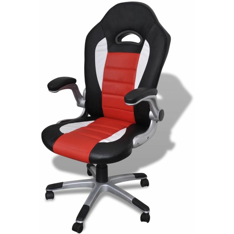 

Silla De Oficina De Cuero Diseno Moderno Rojo