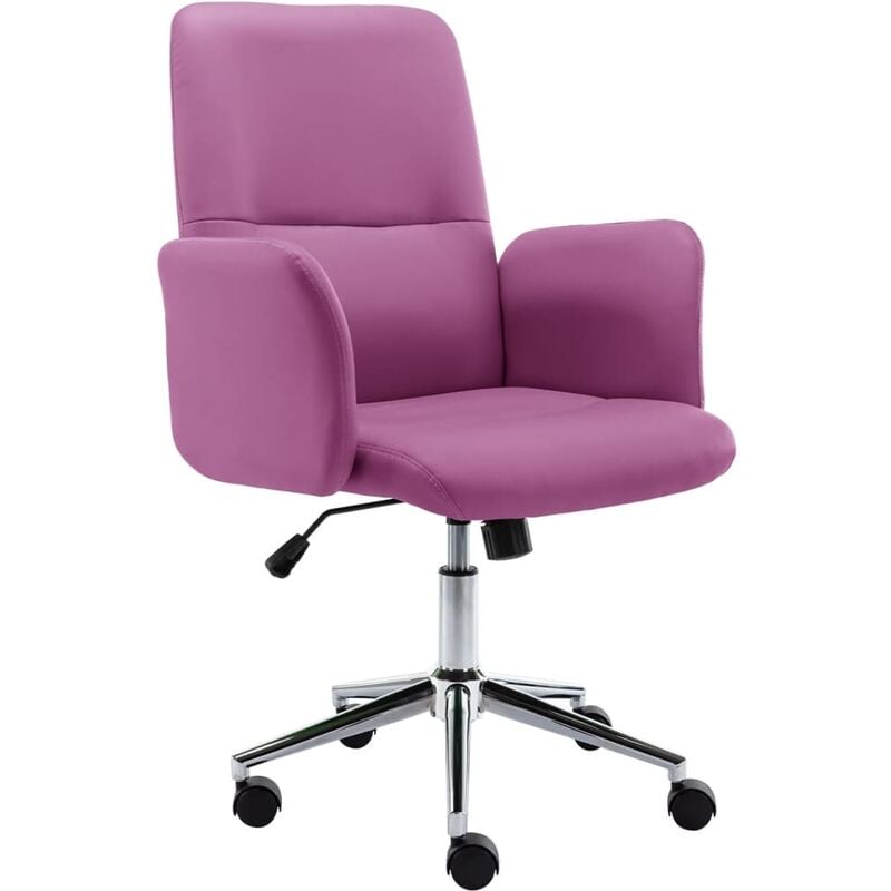 

Silla de oficina de cuero sintético morado