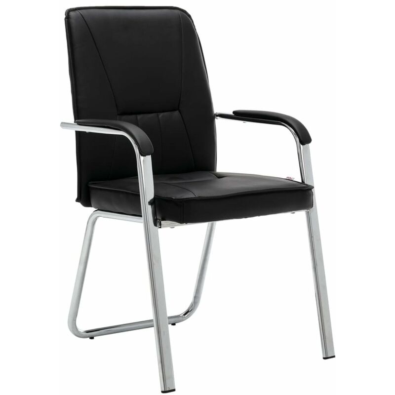 

Happyshopping - Silla de oficina de cuero sintetico negra