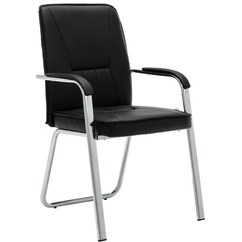 

Silla de oficina de cuero sintético negra