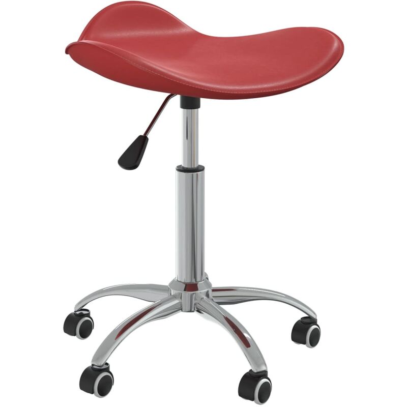 

Silla de oficina de cuero sintético rojo vino tinto