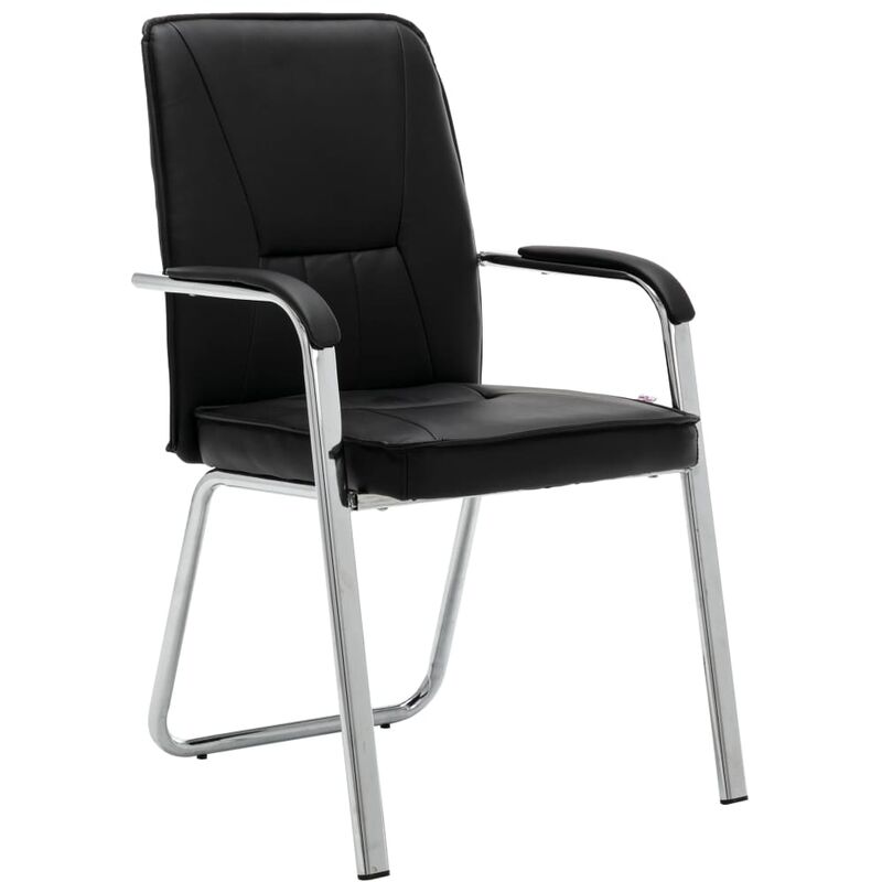 

Silla de oficina de cuero sintético negra - Negro