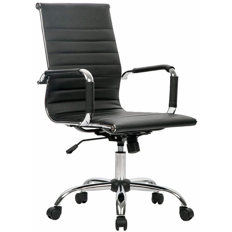 

Silla de Oficina de Diseño Ergonomica Reclinable Piel Cuero Sintetico Sillon