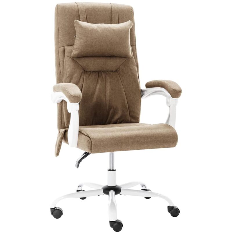 

Silla de oficina de masaje de tela gris taupe
