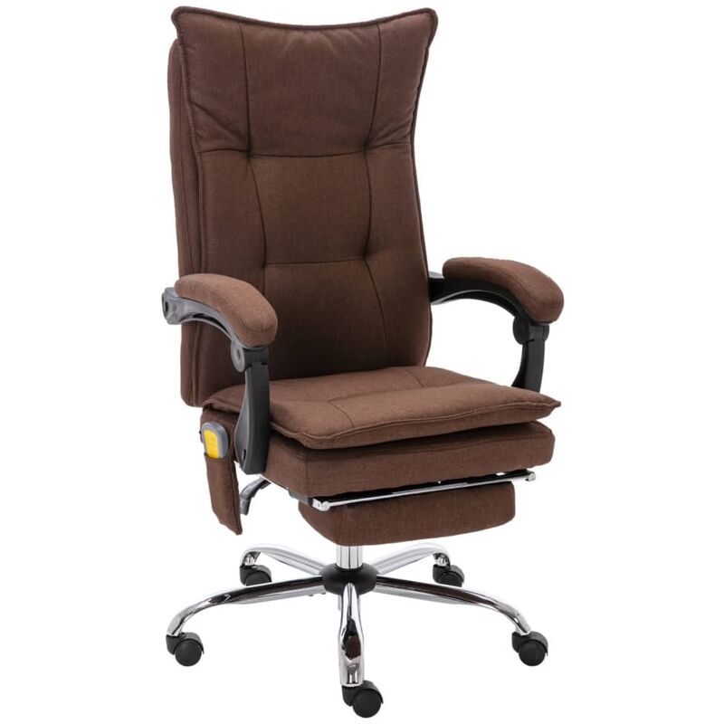 

Silla de oficina de masaje de tela marrón