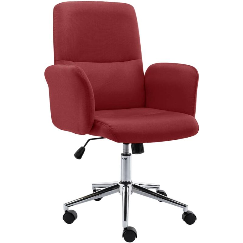 

Silla de oficina de tela rojo tinto