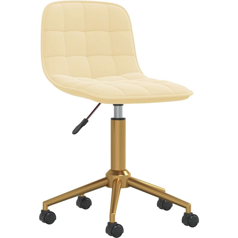 

Silla de oficina de terciopelo crema