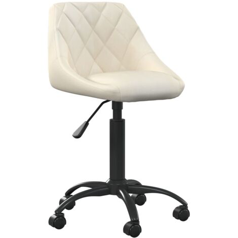 Silla de oficina de terciopelo crema vidaXL