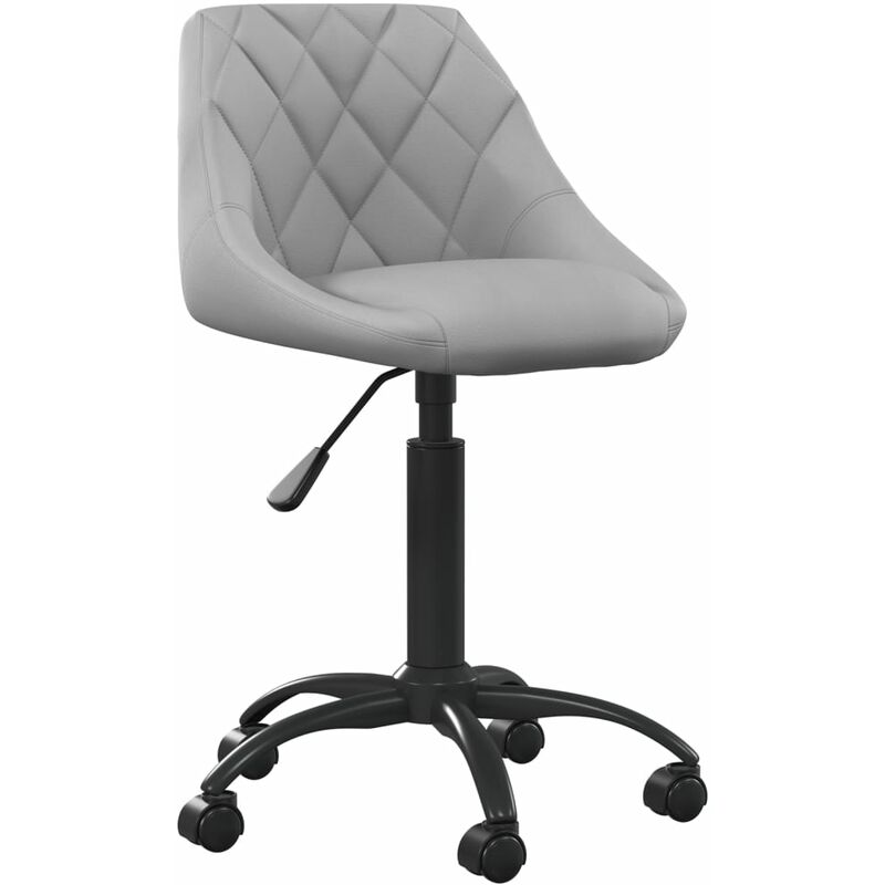 

Silla de oficina de terciopelo gris claro