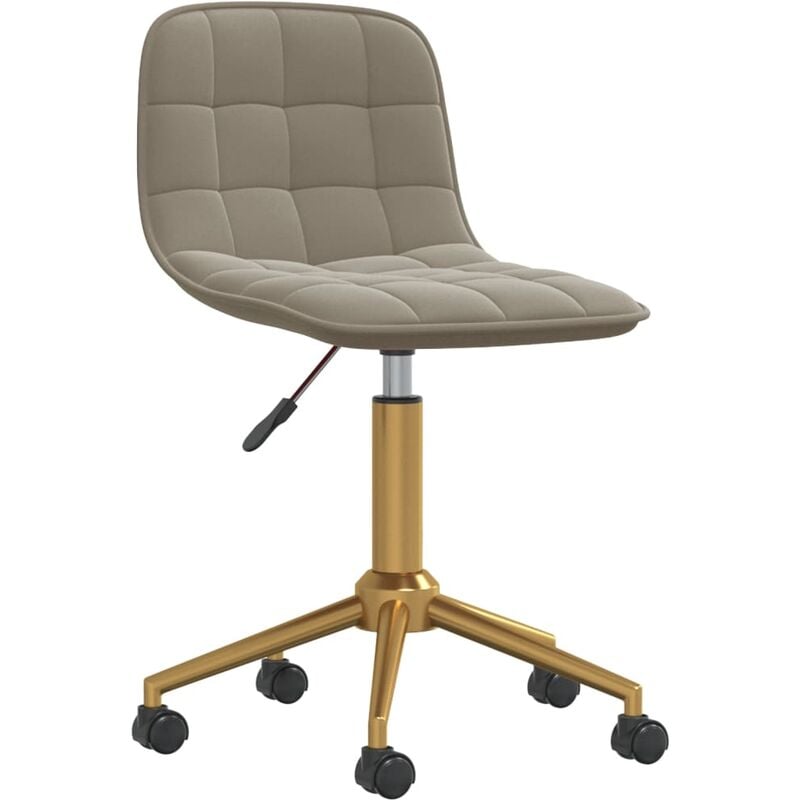 

Silla de oficina de terciopelo gris claro