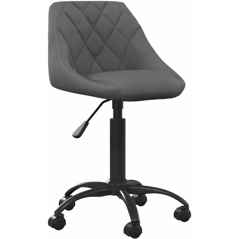 

Silla de oficina de terciopelo gris oscuro