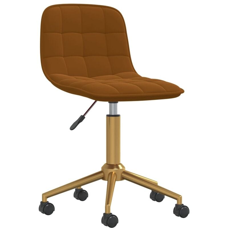 

Silla de oficina de terciopelo marrón