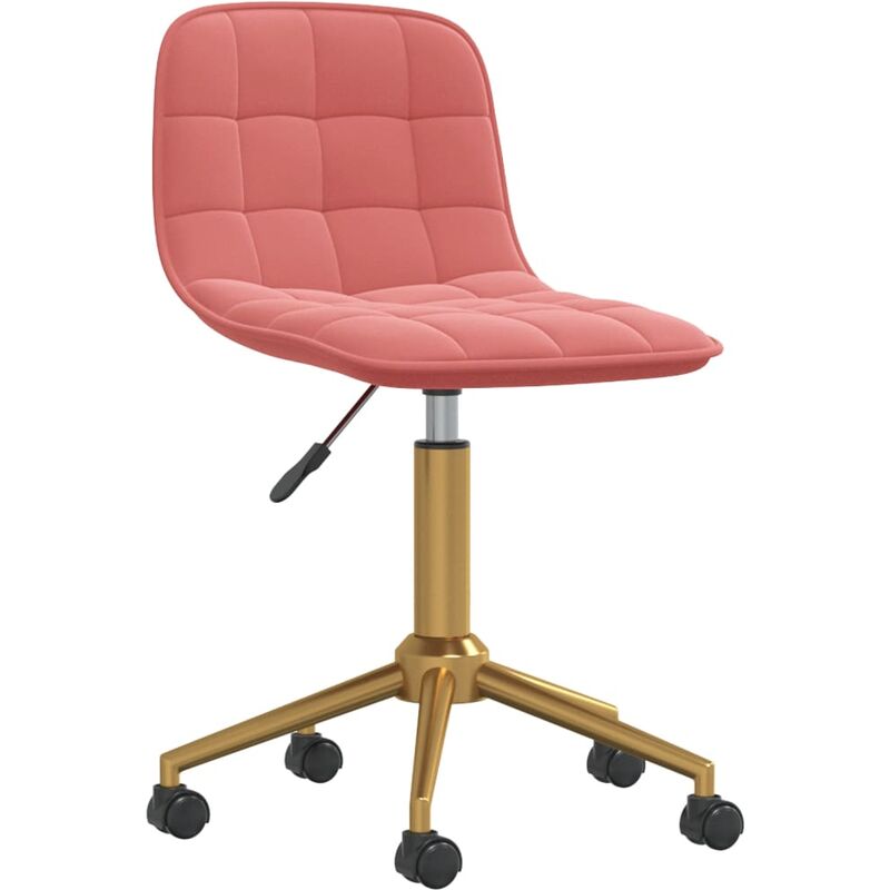 

Silla de oficina de terciopelo rosa