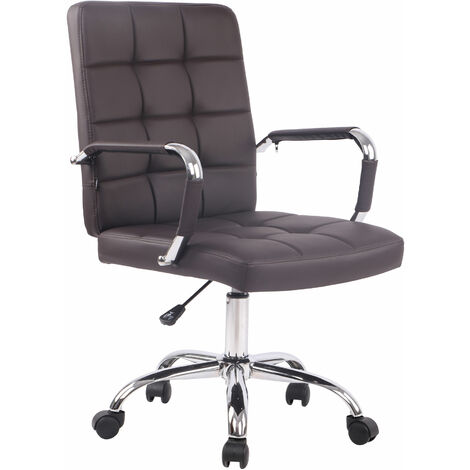 Silla de Oficina Deli Pro Cuero Sintético Marrón