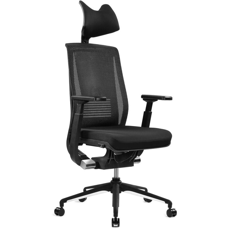 

Silla de oficina Ease up, mecanismo sincronizado, negro - negro