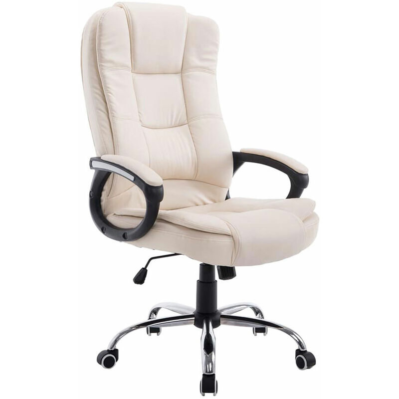 

Rogal - Silla de oficina enno en cuero pu crema