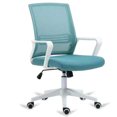 Silla de oficina Epi altura regulable acabado turquesa. 58cm(ancho ) 92/102cm(altura) 56cm(fondo)