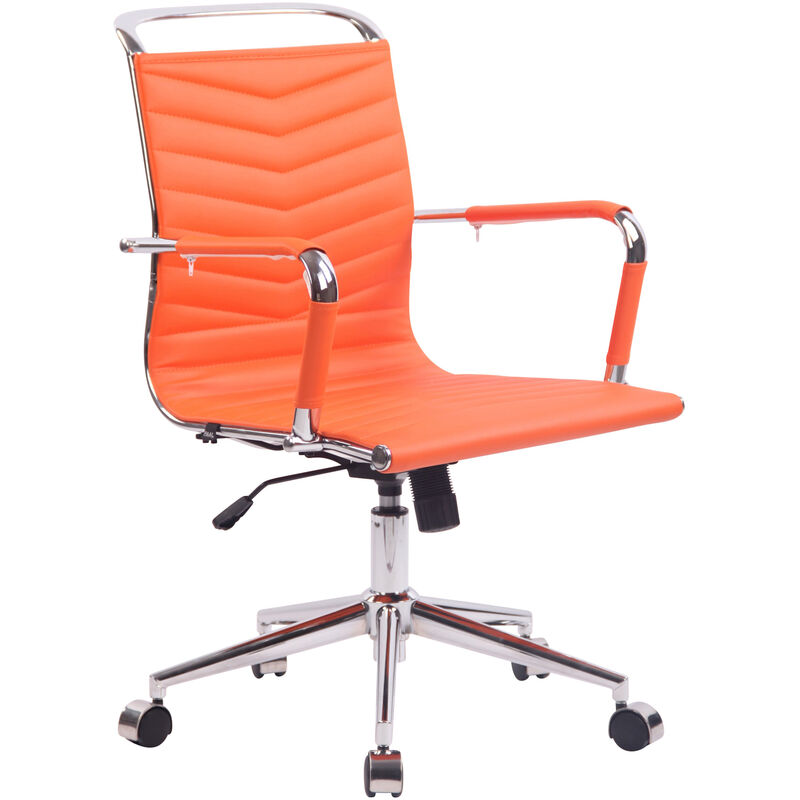 

Rogal - Silla de oficina ergonómica burnley naranja,simil cuero