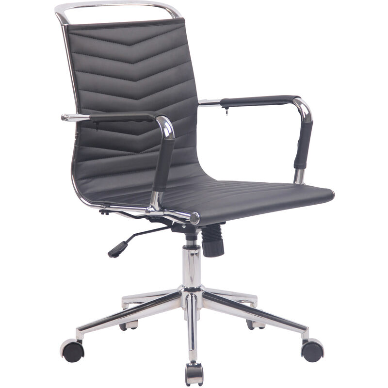 

Silla de oficina ergonómica burnley negro,simil cuero - Rogal