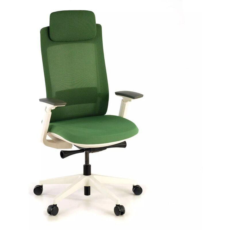 

Silla de oficina ergonómica Reflect White, verde - verde
