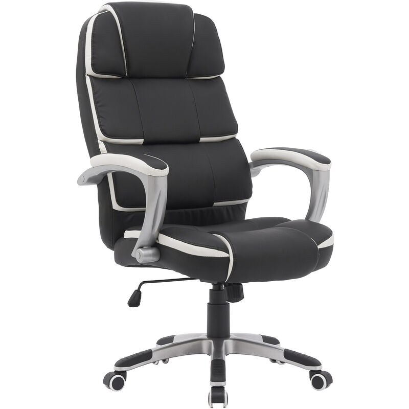 

Silla de oficina ergonómica Silla giratoria para computadora, Silla de oficina con respaldo alto Marrón 66x51x106cm - Negro