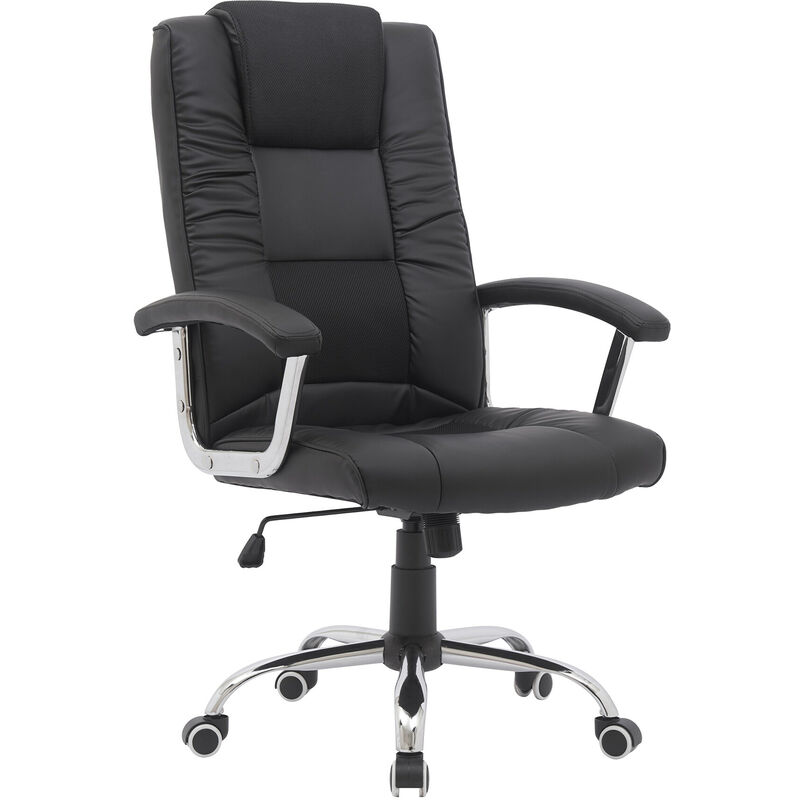 

Silla de oficina ergonómica Silla giratoria para computadora, Silla de oficina con respaldo alto Negro 67x50x111cm - Negro