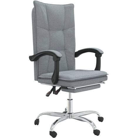 Silla de oficina/estudio/ordenador/estudio giratoria y reclinable tela gris claro 020024236
