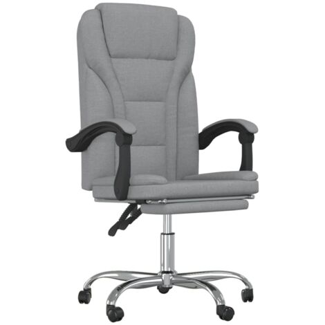 Silla de oficina/estudio/ordenador/estudio giratoria y reclinable tela gris claro 020024238