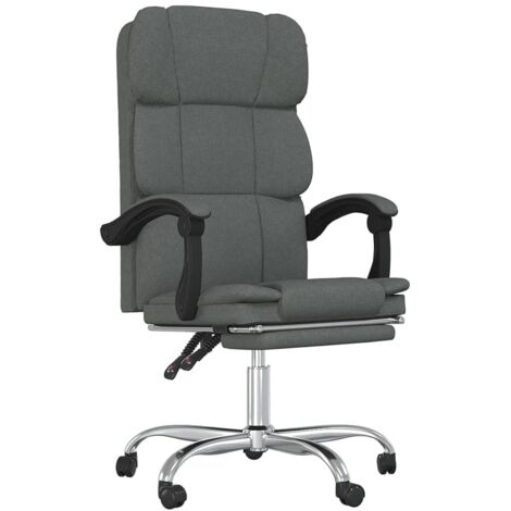 Silla de oficina/estudio/ordenador/estudio giratoria y reclinable tela gris oscuro 020024242