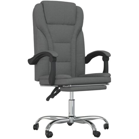 Silla de oficina/estudio/ordenador/estudio giratoria y reclinable tela gris oscuro 020024243