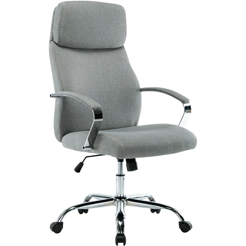 

CLP - Silla De Oficina Faro XL En Simil Cuero o Tela Gris Tela